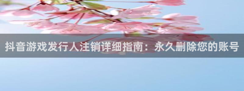 新宝gg平台是否合法：抖音游戏发行人注销详细指南：永久删除您的账号