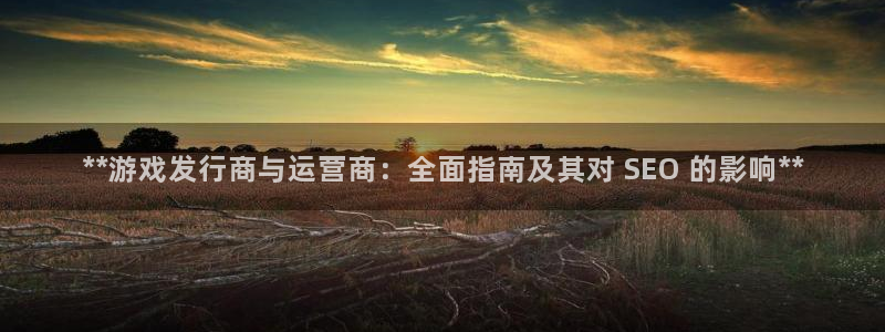 新宝gg6 创造奇迹：**游戏发行商与运营商：全面指南及其对 SEO 的影响**