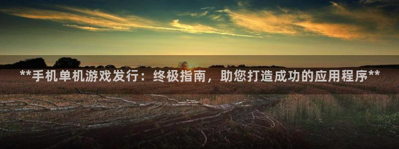 新宝gg创造奇迹官方登录注册入口：**手机单机游戏发行：终极指南，助您打造成功的应用程序**