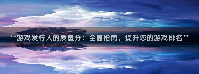 新宝GG平台招商：**游戏发行人的质量分：全面指南，提升您的游戏排名**